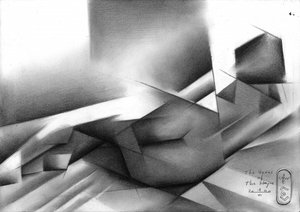 Dynamic Abstract Nude by Corné Akkers