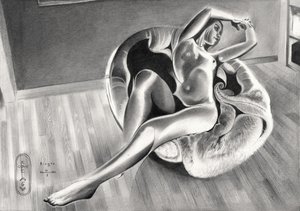 Elegant Nude Figure by Corné Akkers