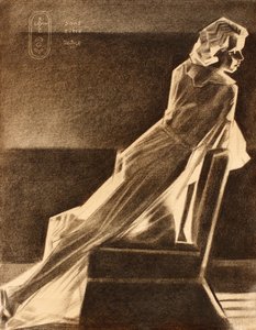 Elegant Woman Leaning by Corné Akkers