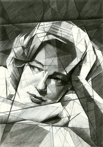 Expressive Geometric Portrait by Corné Akkers