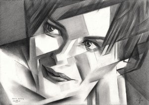 Geometric Face Portrait by Corné Akkers