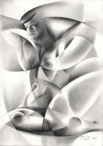 Geometric Nude Woman