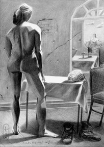 Nude Woman War Aftermath by Corné Akkers