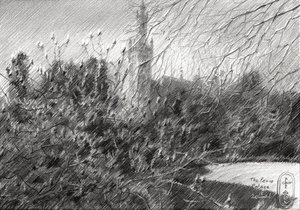 Peace Palace Pencil Sketch
