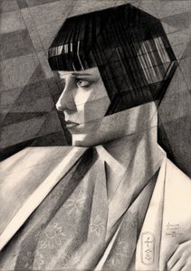 Pensive Deco Portrait