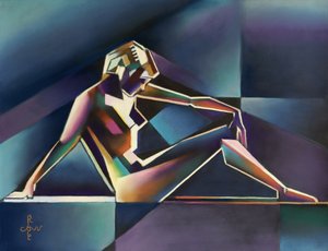Pensive Geometric Woman
