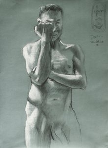 Pensive Male Nude by Corné Akkers