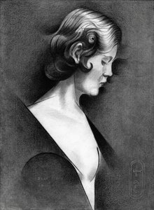 Pensive Woman Profile by Corné Akkers