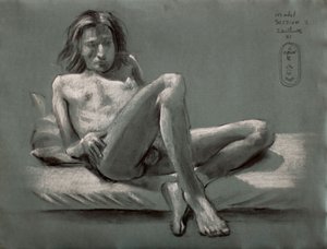 Reclining Male Figure Study