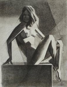 Seated Geometric Nude