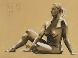 Seated Nude Charcoal Study