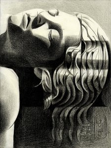 Serene Woman Portrait by Corné Akkers