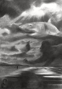 Sky Whale Dreamscape by Corné Akkers