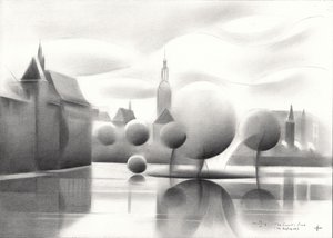 Surreal Cityscape Reflections by Corné Akkers