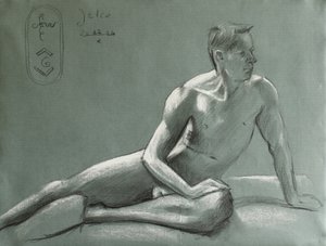 Thoughtful Male Figure Study by Corné Akkers