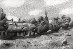 Whimsical Village Landscape