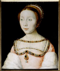 Portrait of Francoise de Longwy, wife of Admiral Philippe Chabot, widow in 1543, remarried in 1545 to Jacques de Peruse, lord of Ecars by Corneille De Lyon by Corneille de la  Haye