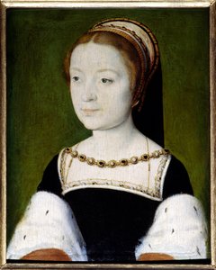 Portrait of Madeleine of France (1443-1495), eldest daughter of Francois I, Queen of Scotland, first wife of Jacques V by Corneille de la  Haye
