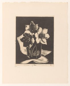 Vase with flowers by Cornelia Vreede (signed by artist)