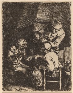 The Group at the Fireplace by Cornelis Pietersz Bega
