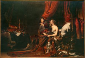 Joseph and Potiphar by Cornelis Bisschop