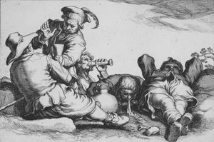 Peasants Drinking, from the series Sixteen Peasant Subjects