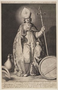 St Willibrord, plate 2, from The Bishops of Utrecht by Cornelis Bloemaert