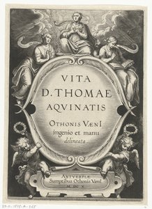 Title Page for: Otto van Veen, Vita D. Thomae Aqvinatis, Antwerp, 1610 (The Life of Saint Thomas Aquinas) by Cornelis Boel