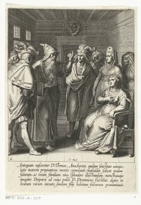 Prophecy to the Mother of Thomas Aquinas by Cornelis Boel
