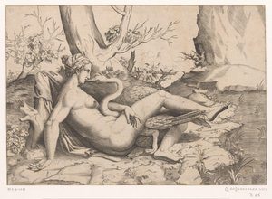 Leda and the Swan by Cornelis Bos (possibly)