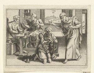 Ananias Baptizes Paul (The Life of Paul) by Cornelis Bos