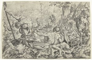 Plague of Poisonous Snakes and the Bronze Serpent by Cornelis Bos