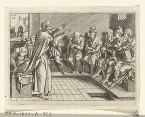 Paul Preaching in the Synagogue (The Life of Paul) by Cornelis Bos