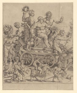 Triumph of Bacchus, Left Plate by Cornelis Bos