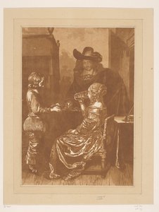 Gentleman and Lady with Page