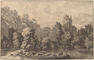 Valley with an Aged Castle by Cornelis Brouwer