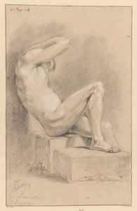 Seated Male Nude, Seen from the Side (3rd Prize 1767)