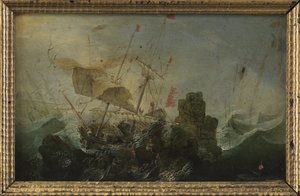 Shipwreck Against a Rock