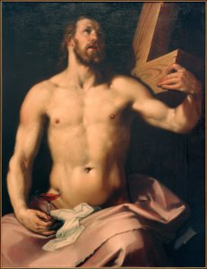 Christ with Eucharistic Chalice and Cross by Cornelis Cornelisz