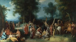 The Preaching of Saint John the Baptist by Cornelis Cornelisz. Haarlem van