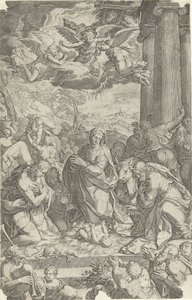 Adoration by the Shepherds by Cornelis Cort