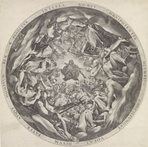 Gathering of Gods on Olympus by Cornelis Cort