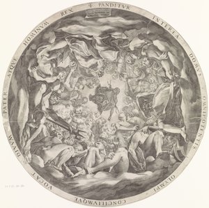 Gathering of Gods on Olympus by Cornelis Cort