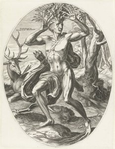 Cyparissus (series title: Gods of Agriculture) by Cornelis Cort