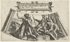 The Meeting of Jacob and Rachel at the Well by Cornelis Cort