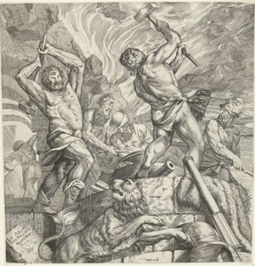 The Forge of the Cyclopes by Cornelis Cort
