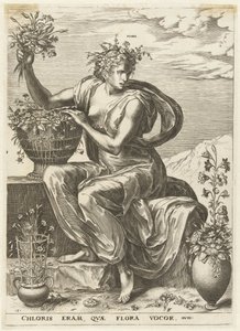 Flora by Cornelis Cort