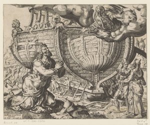 God Instructs Noah to Build the Ark by Cornelis Cort