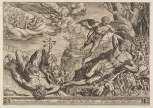 Hercules Besieged by Pygmies by Cornelis Cort