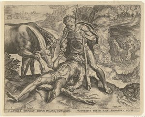Hercules Leading Diomedes to His Horses by Cornelis Cort